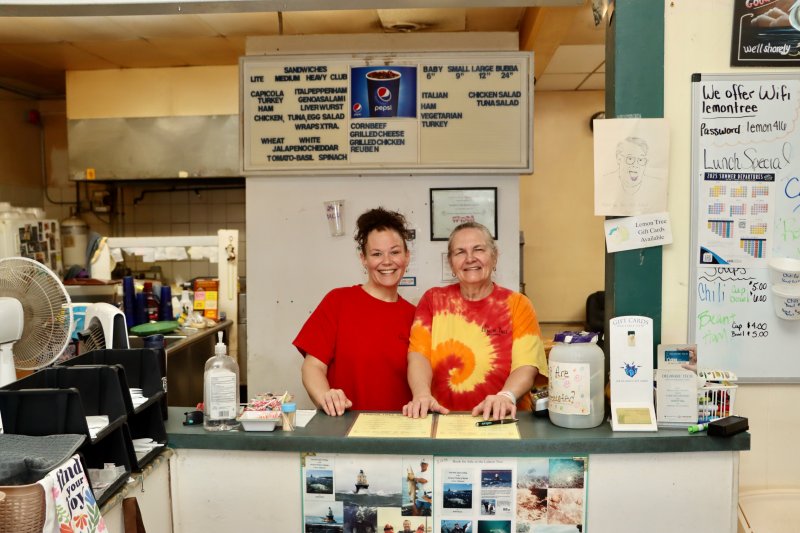 Allie Thomas, left, stands with her mother Terry Thomas at the front counter. Countless customers saw the pair in that spot over the years to order their popular cheesesteaks.